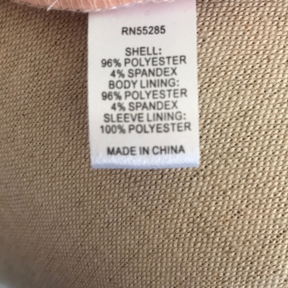 EXPRESS satin pink/ black deep V cap sleeve blouse - Picture 6 of 6